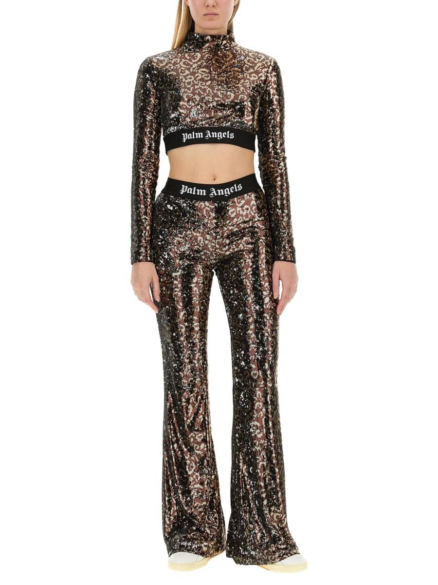 PALM ANGELS TOP CON PAILLETTES