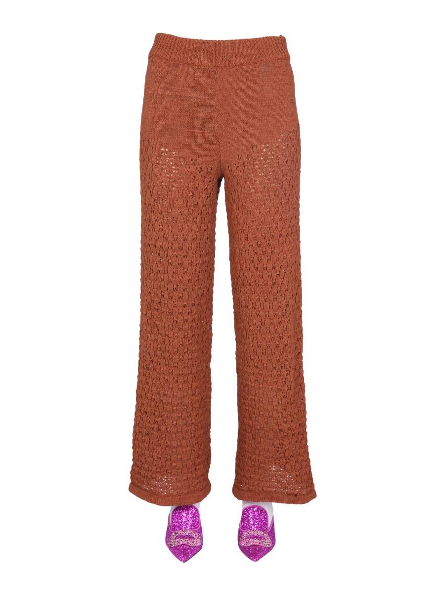 ROTATE BIRGER CHRISTENSEN PANTALONE CALLA IN MAGLIA DI COTONE BIOLOGICO