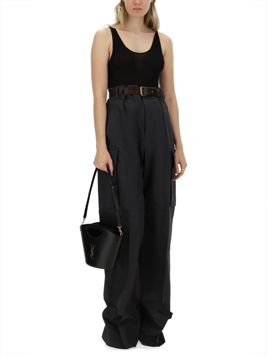 SAINT LAURENT PANTALONE CARGO "CASSANDRE" IN GABARDINE DI COTONE