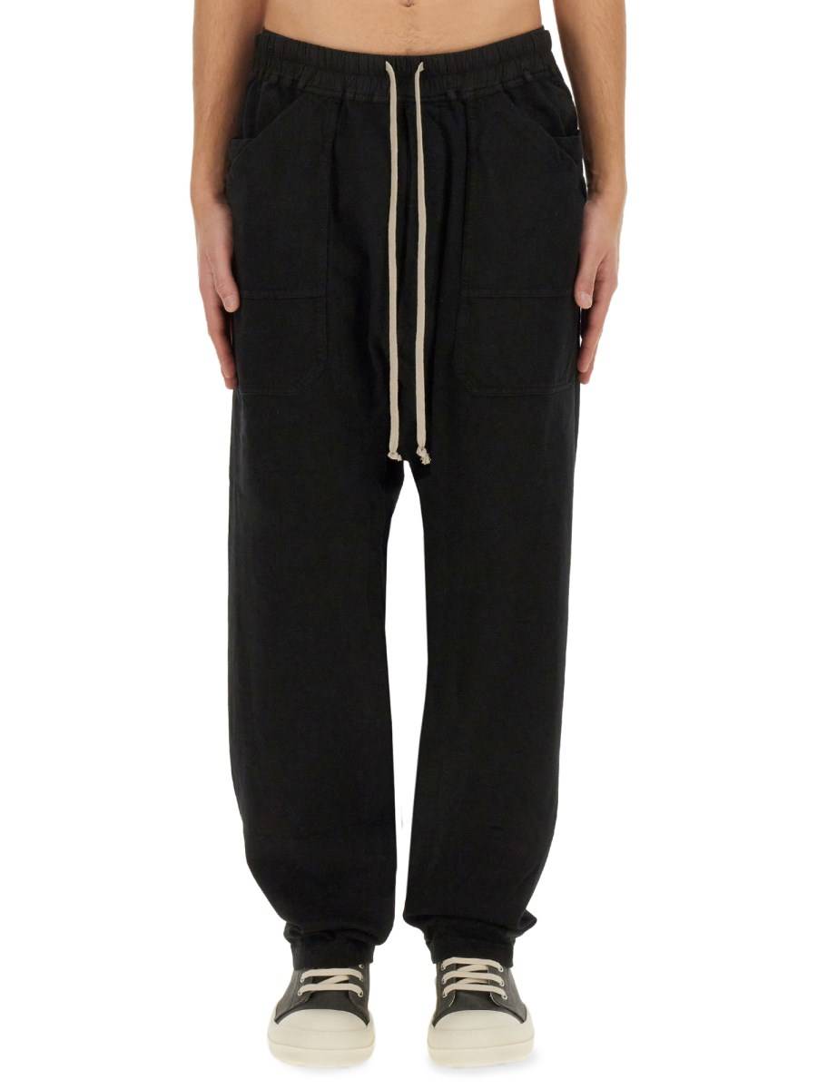 RICK OWENS DRKSHDW PANTALONE "CARGO DRAWSTRING" IN COTONE