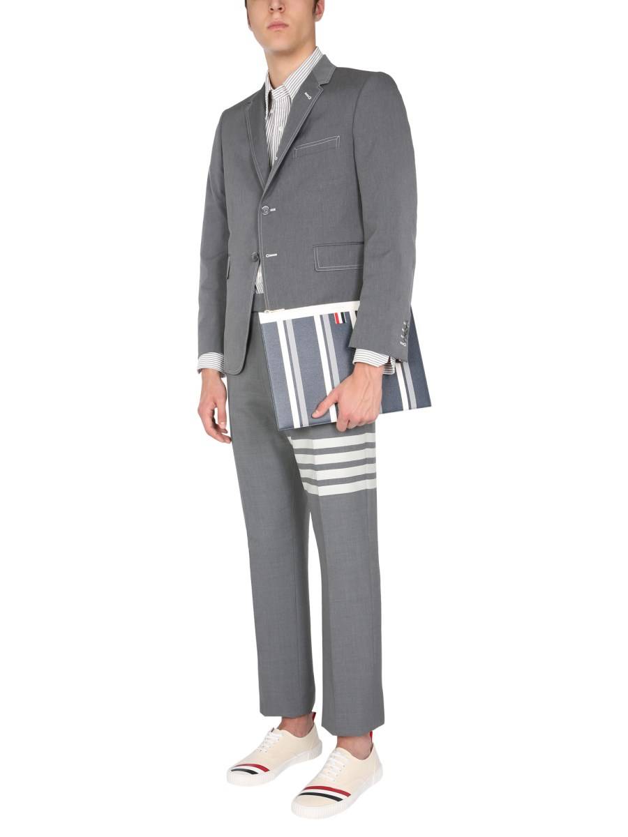 THOM BROWNE PANTALONE CLASSICO IN LANA CON MARTINGALA
