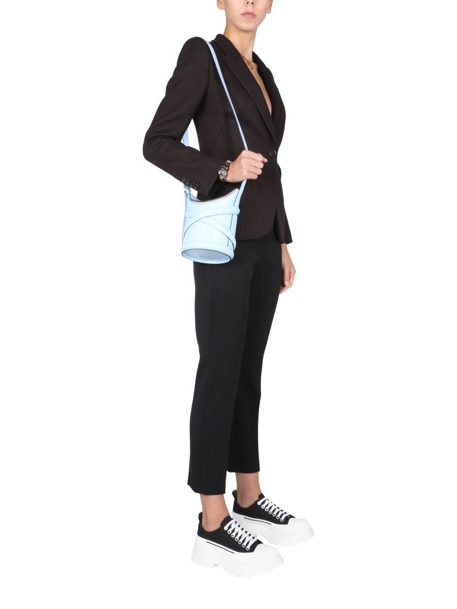 ALEXANDER McQUEEN PANTALONE CROPPED IN LANA LEGGERA