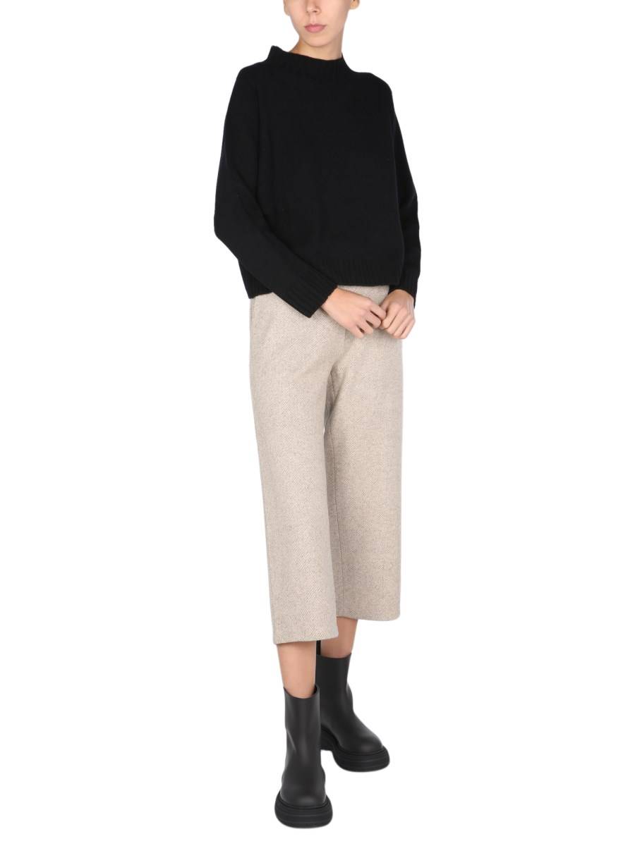 FABIANA FILIPPI PANTALONE CROPPED IN TWEED DI LANA, SETA E CASHMERE