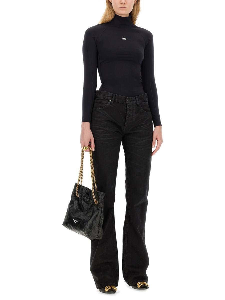BALENCIAGA PANTALONE DRITTO A VITA BASSA IN DENIM GIAPPONESE