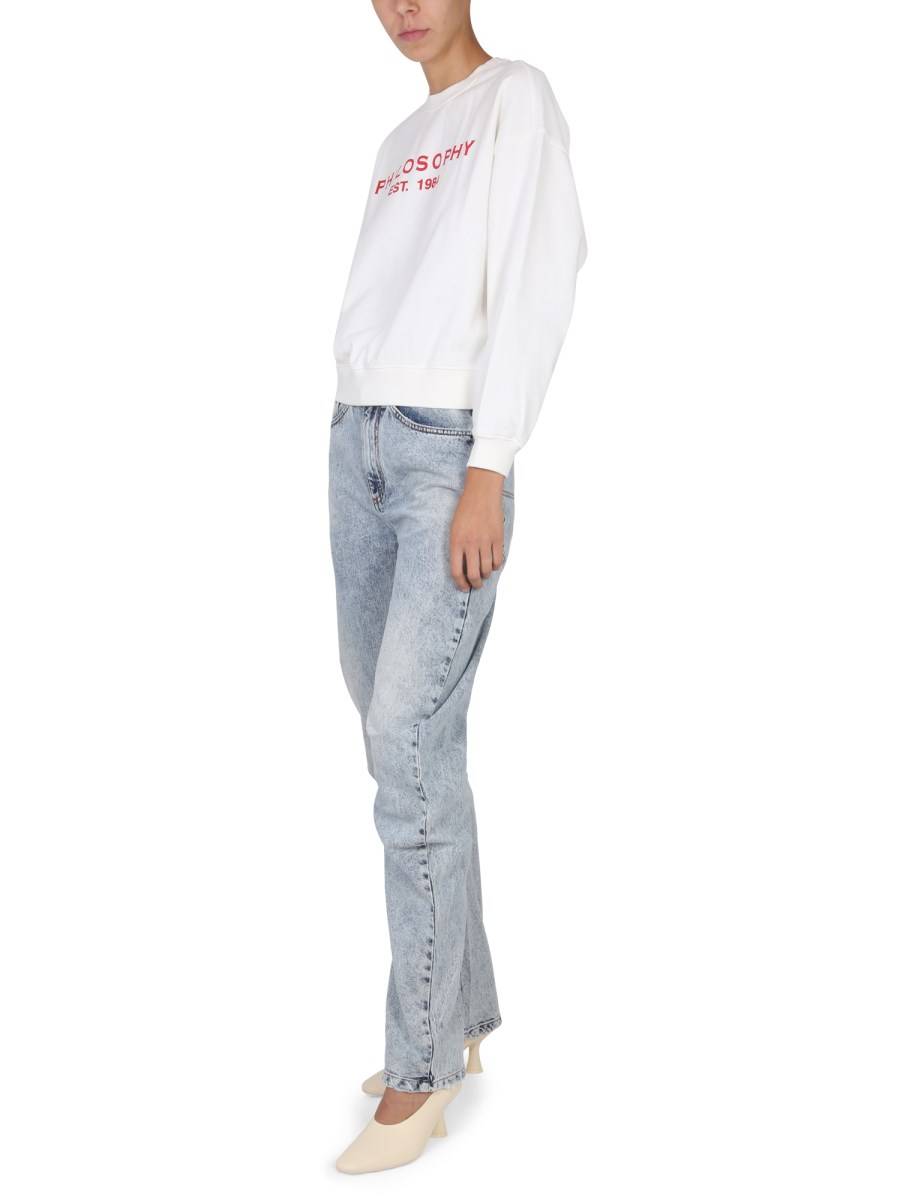 PHILOSOPHY DI LORENZO SERAFINI PANTALONE IN DENIM DI COTONE