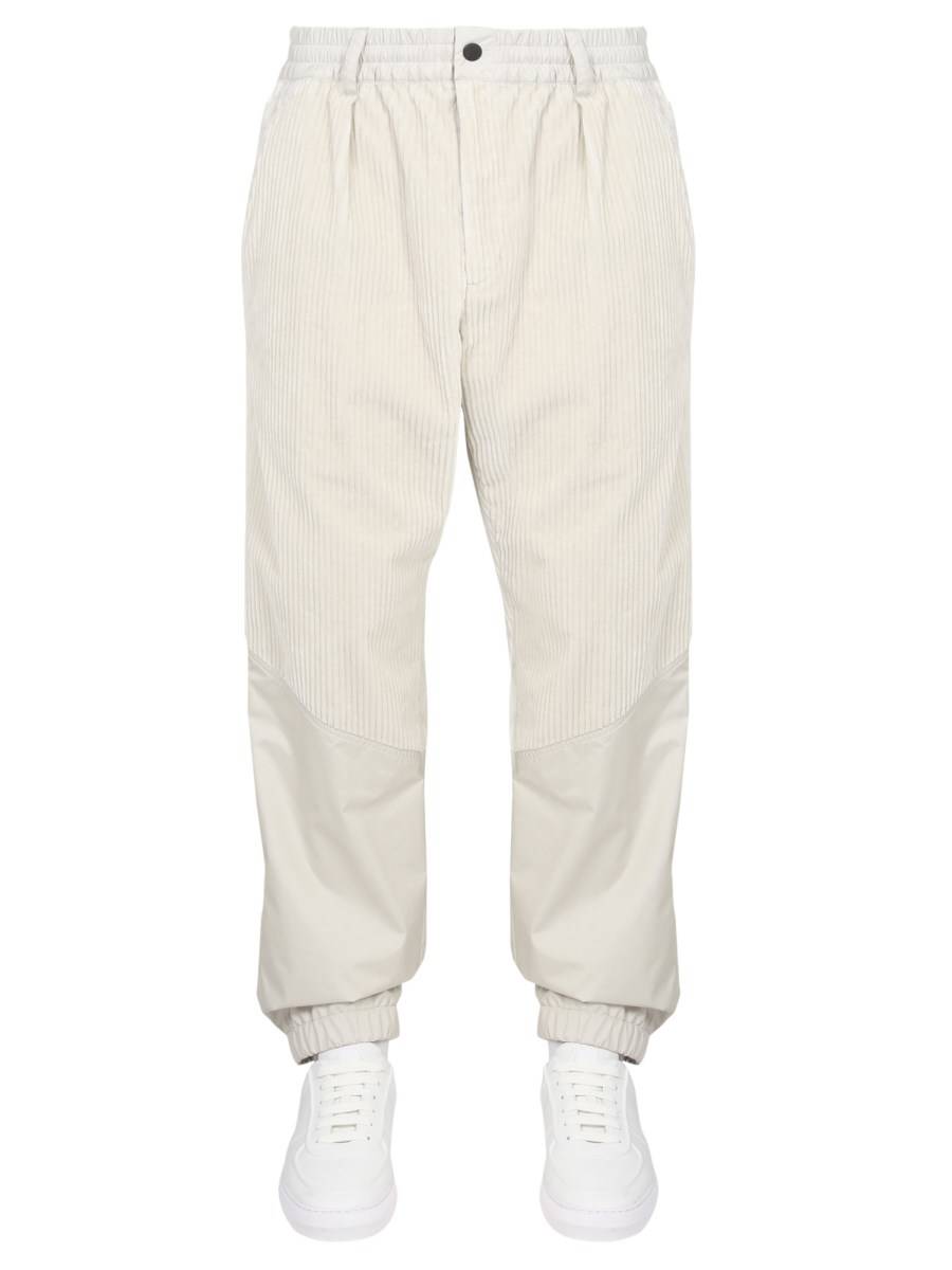 MONCLER GRENOBLE PANTALONE IN VELLUTO A COSTINE STRETCH