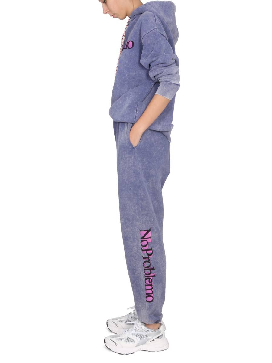 ARIES PANTALONE JOGGING "3D PROBLEMO" IN FELPA DI COTONE