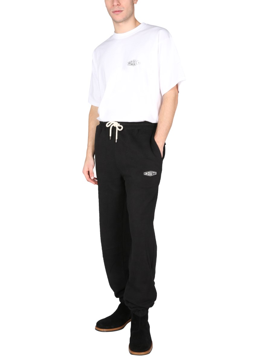 MOUTY PANTALONE JOGGING BIGGIE IN COTONE CON PATCH LOGO