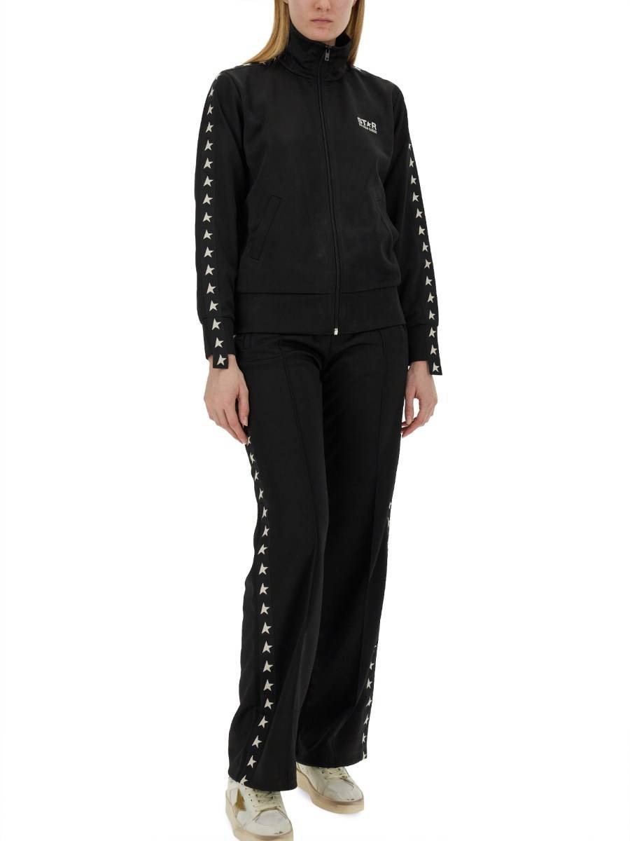 GOLDEN GOOSE PANTALONE JOGGING DOROTEA CON BANDE LOGATE