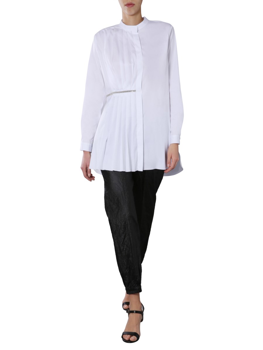 FABIANA FILIPPI PANTALONE JOGGING EFFETTO NAPPA METALLIZZATA