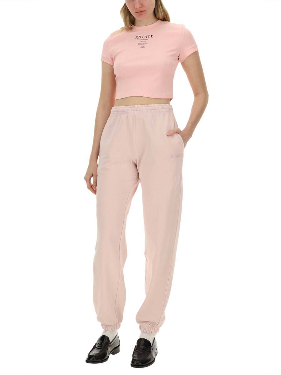 ROTATE BIRGER CHRISTENSEN PANTALONE JOGGING IN COTONE