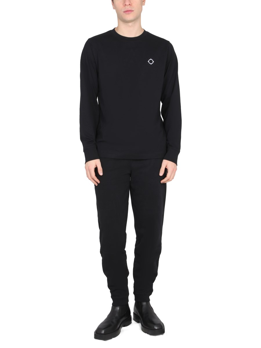 MA.STRUM PANTALONE JOGGING IN COTONE CON ETICHETTA ICONICA