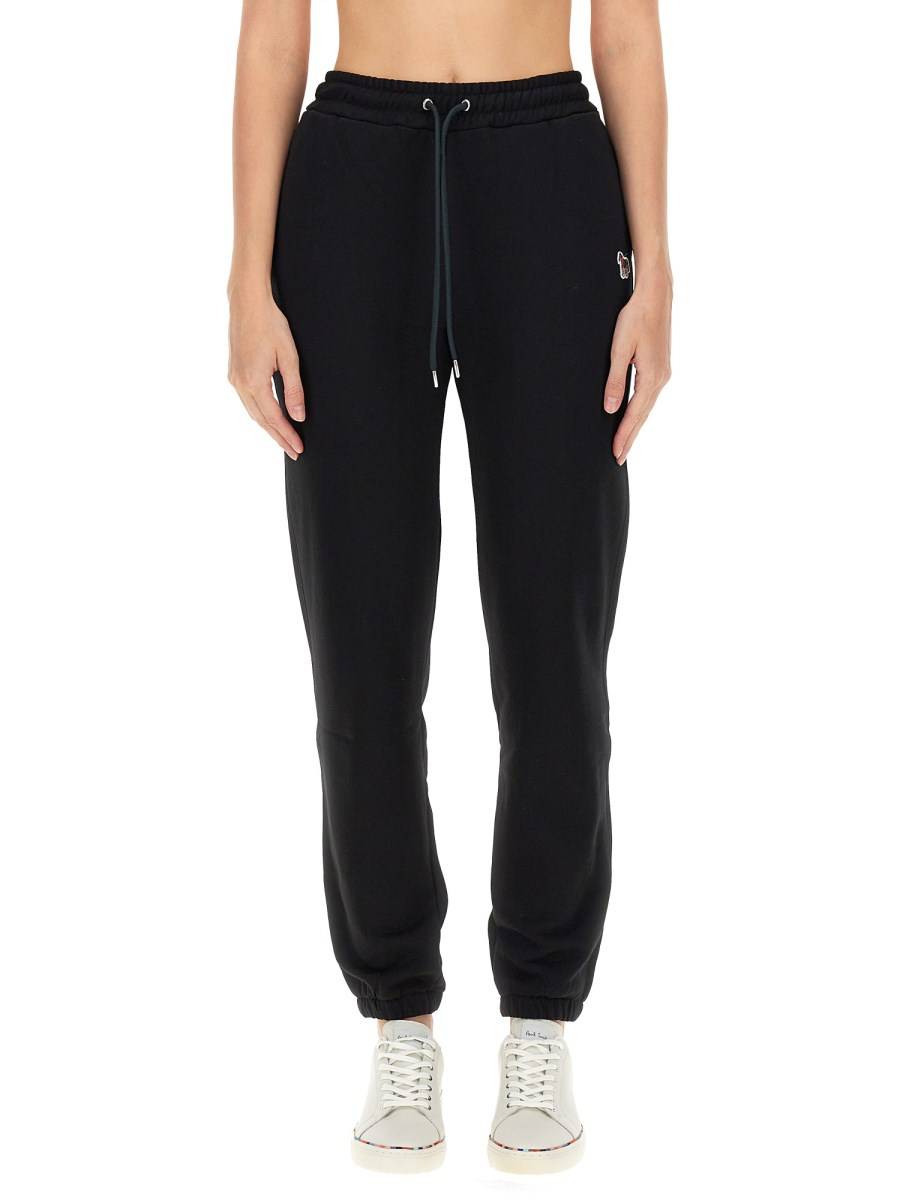 PS BY PAUL SMITH PANTALONE JOGGING IN COTONE CON PATCH ZEBRA