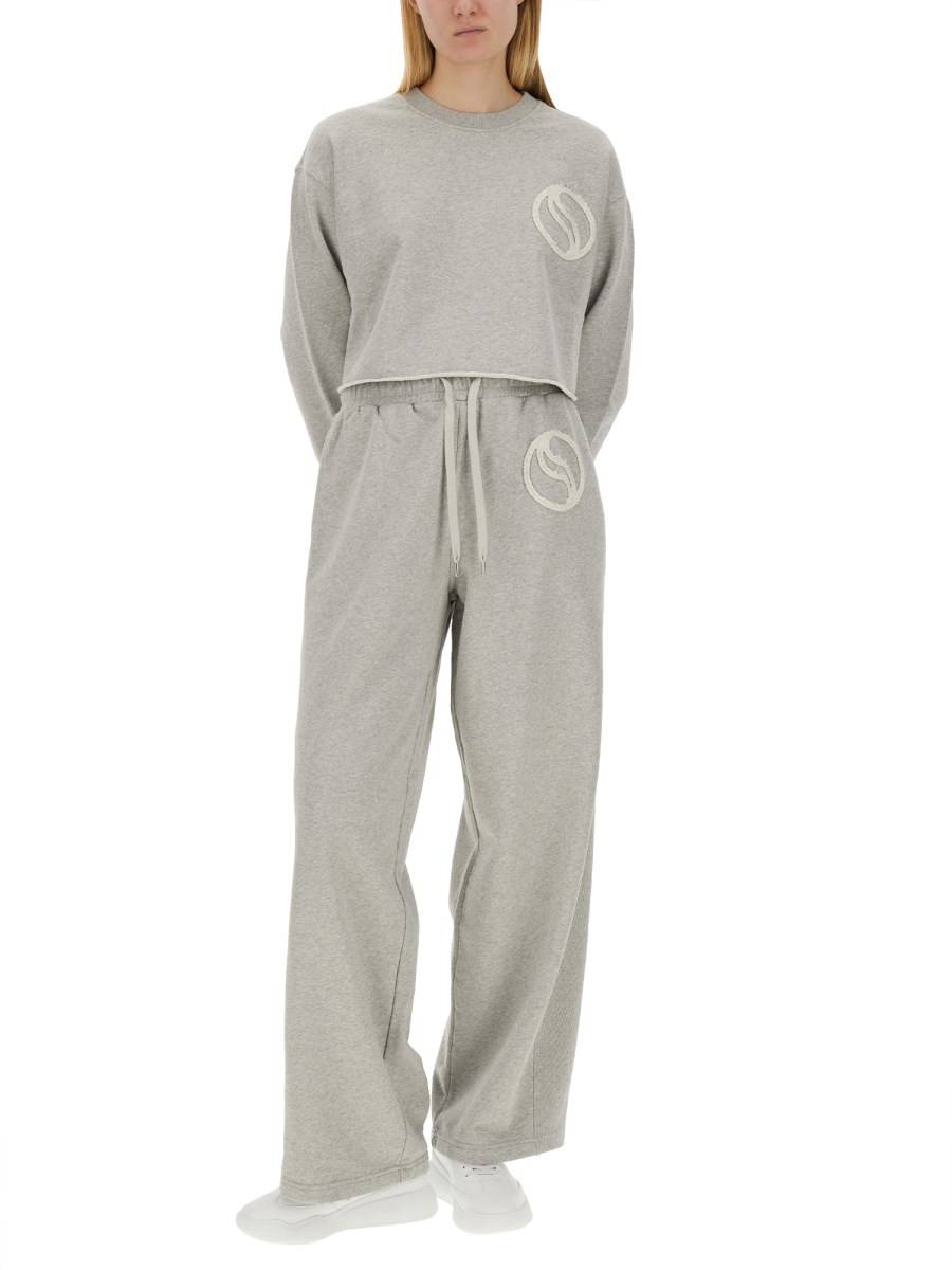 STELLA McCARTNEY PANTALONE JOGGING IN FELPA DI COTONE CON LOGO