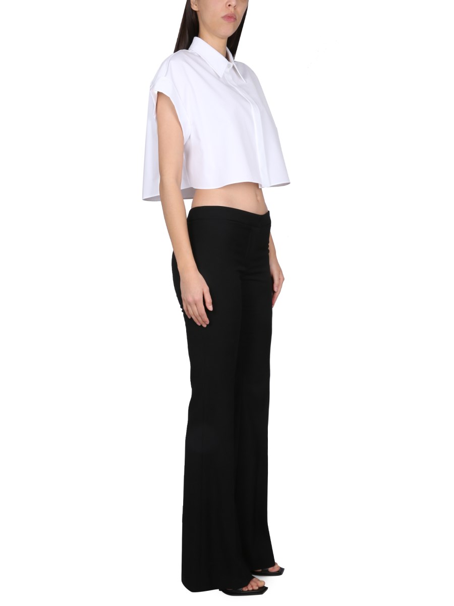 ALEXANDER McQUEEN PANTALONE SARTORIALE A VITA BASSA IN LANA