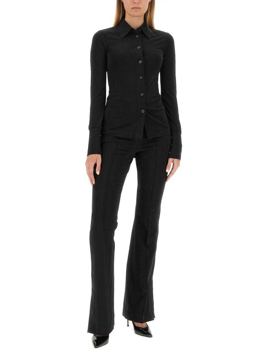 HELMUT LANG PANTALONE SLIM FIT IN MAGLIA DI VISCOSA