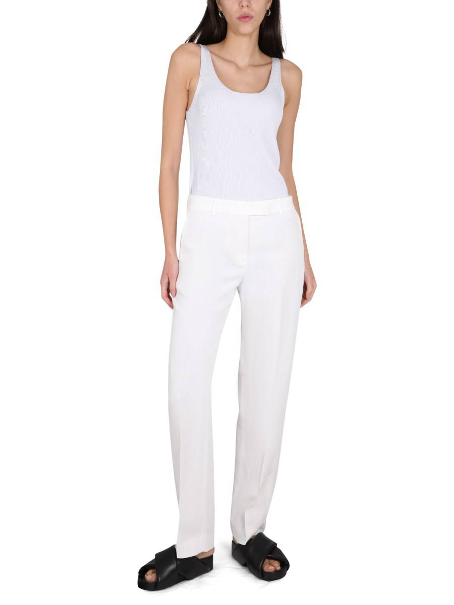 FABIANA FILIPPI PANTALONE "STRAIGHT FIT" IN MISTO LINO