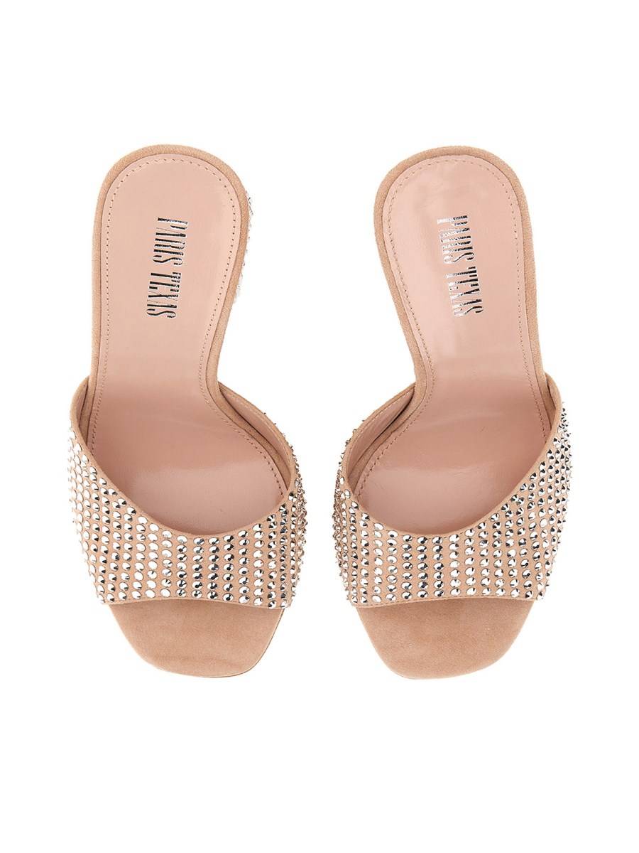 PARIS TEXAS MULE HOLLY ANJA IN PELLE E CRISTALLI
