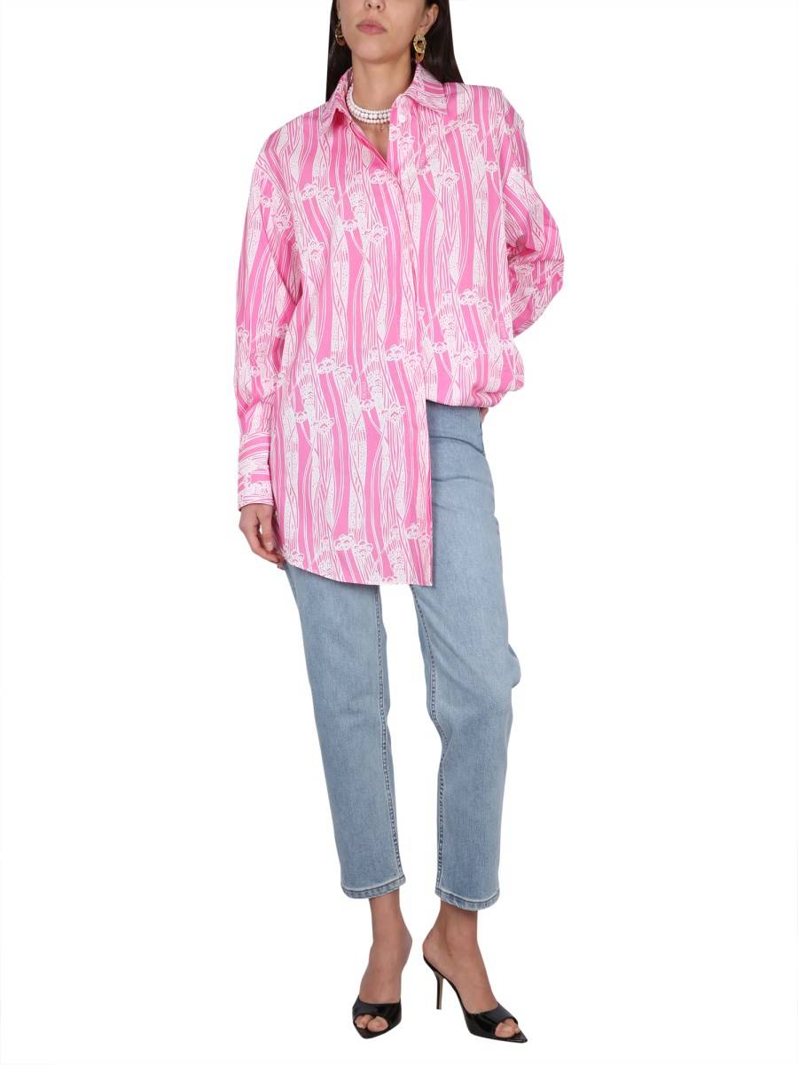 PATOU ABITO CAMICIA IN POPELINE DI COTONE STAMPATO