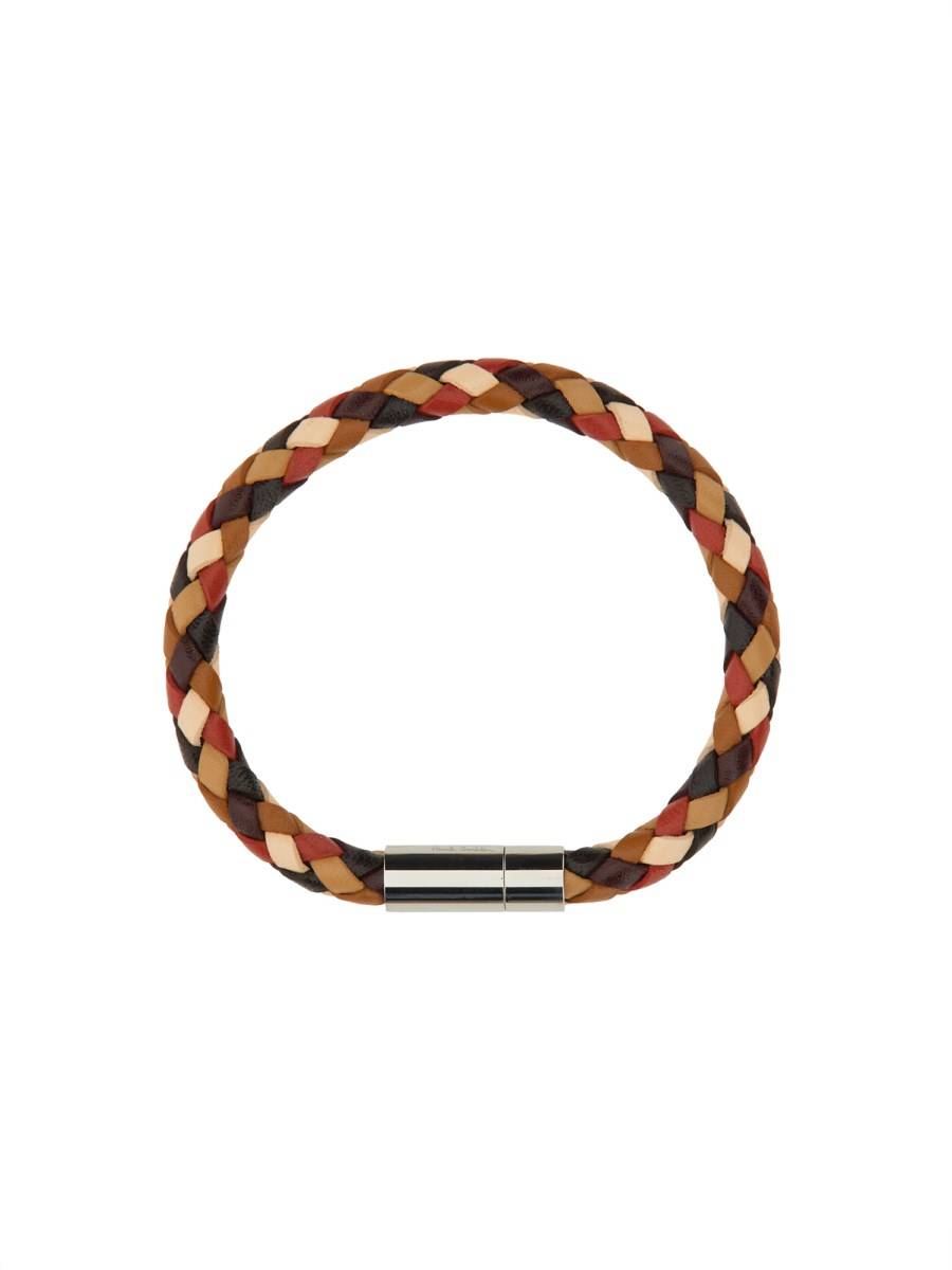 PAUL SMITH BRACCIALE INTRECCIATO IN PELLE