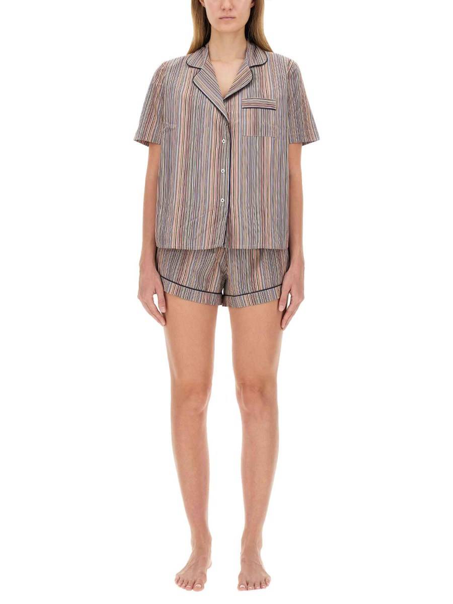 PAUL SMITH CAMICIA DA NOTTE IN COTONE