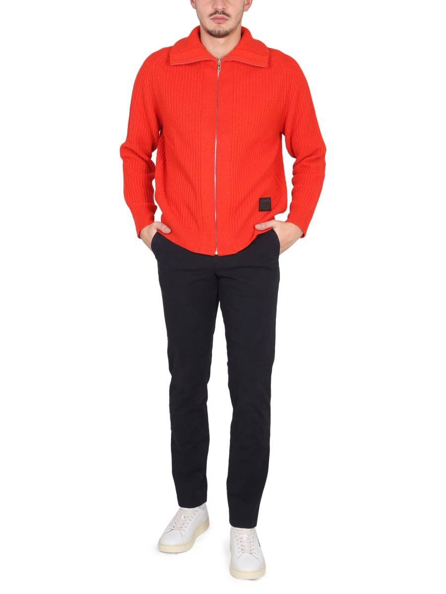 PAUL SMITH CARDIGAN CON ZIP IN LANA