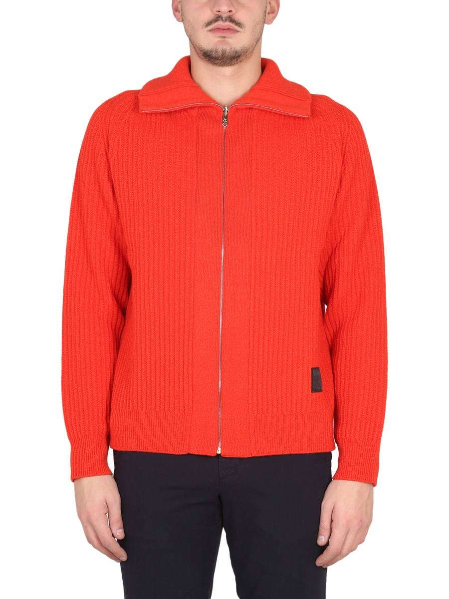 PAUL SMITH CARDIGAN CON ZIP IN LANA