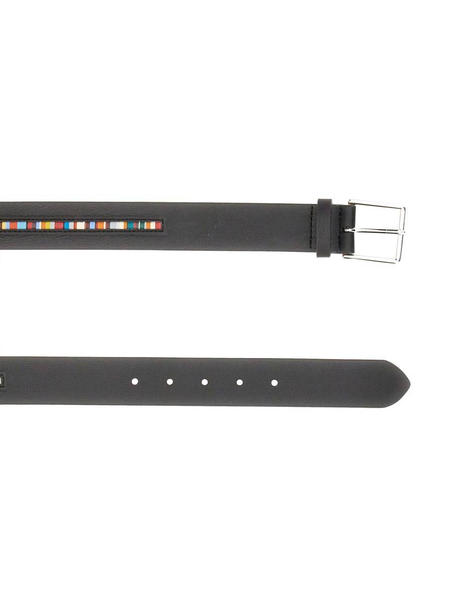 PAUL SMITH CINTURA CON LOGO IN PELLE