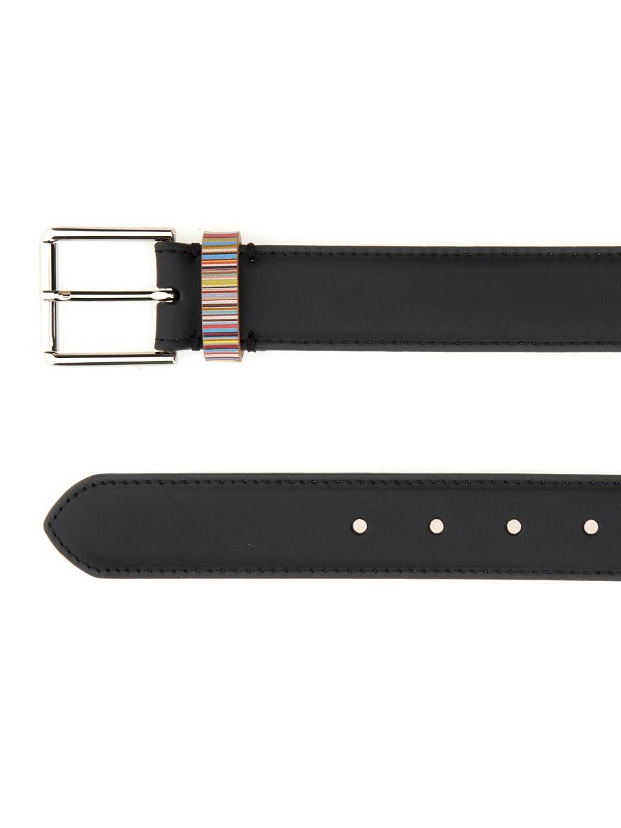 PAUL SMITH CINTURA IN PELLE CON LOGO