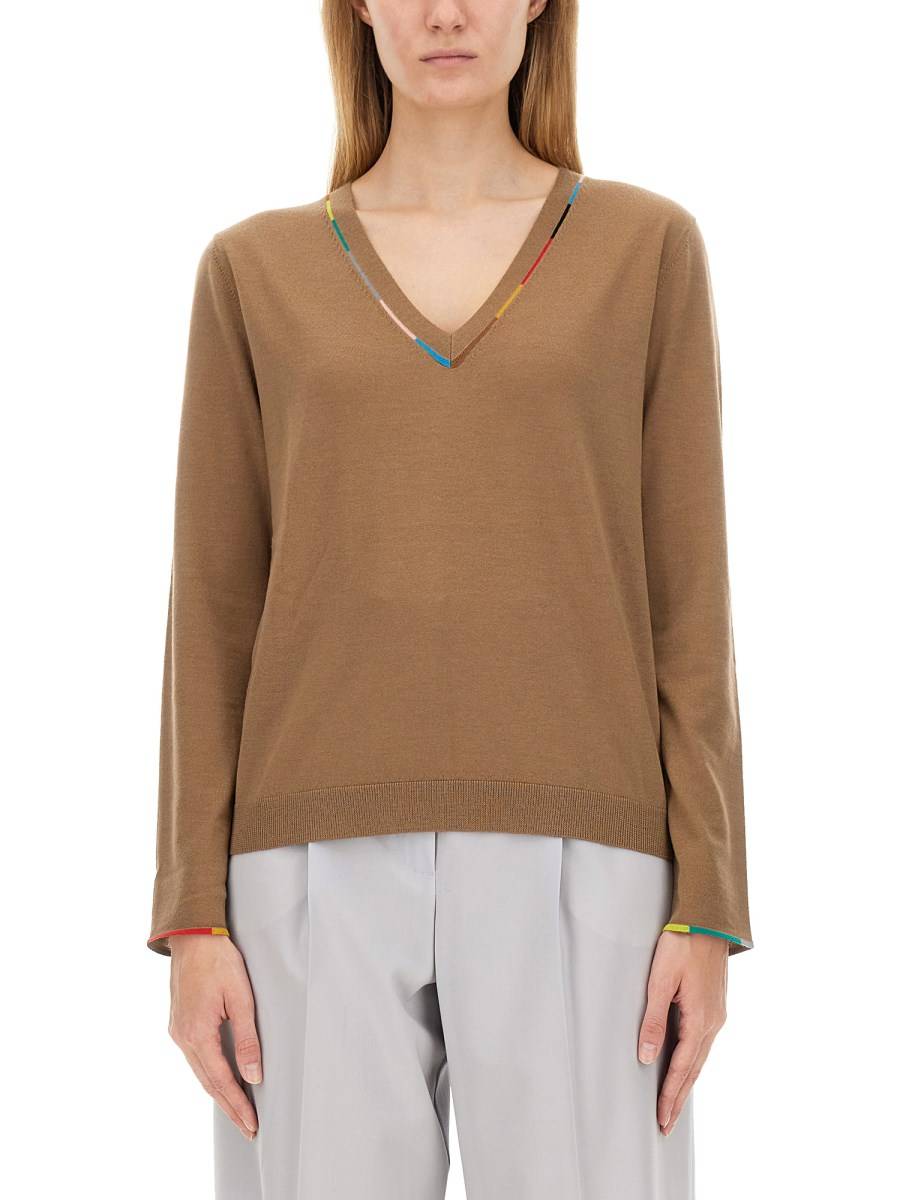 PAUL SMITH MAGLIA IN LANA CON SCOLLO A V