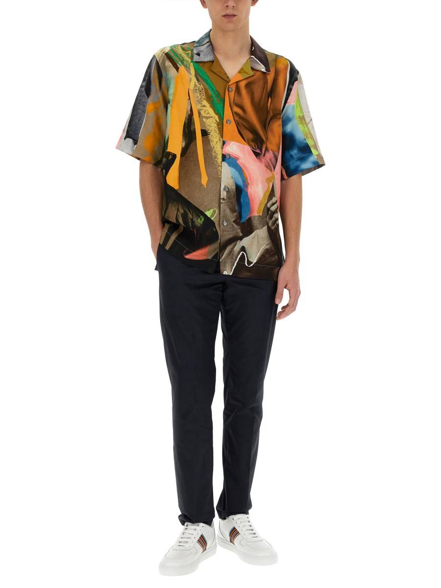 PAUL SMITH PANTALONE SLIM FIT IN COTONE