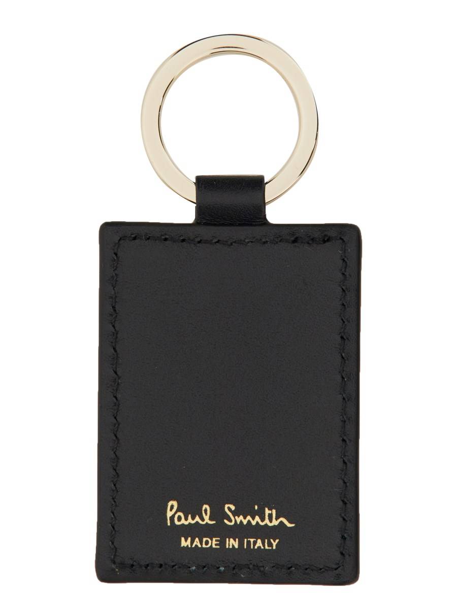 PAUL SMITH PORTACHIAVI IN PELLE A RIGHE CON LOGO