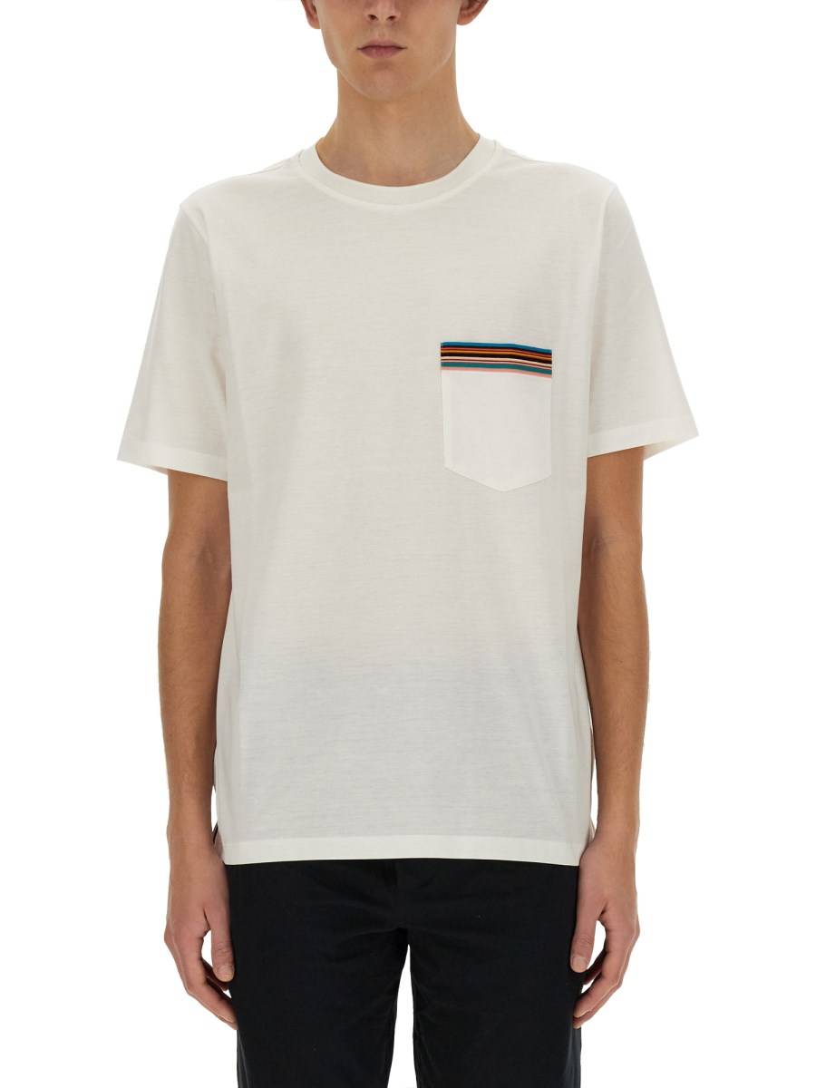 PAUL SMITH T-SHIRT IN JERSEY DI COTONE CON LOGO