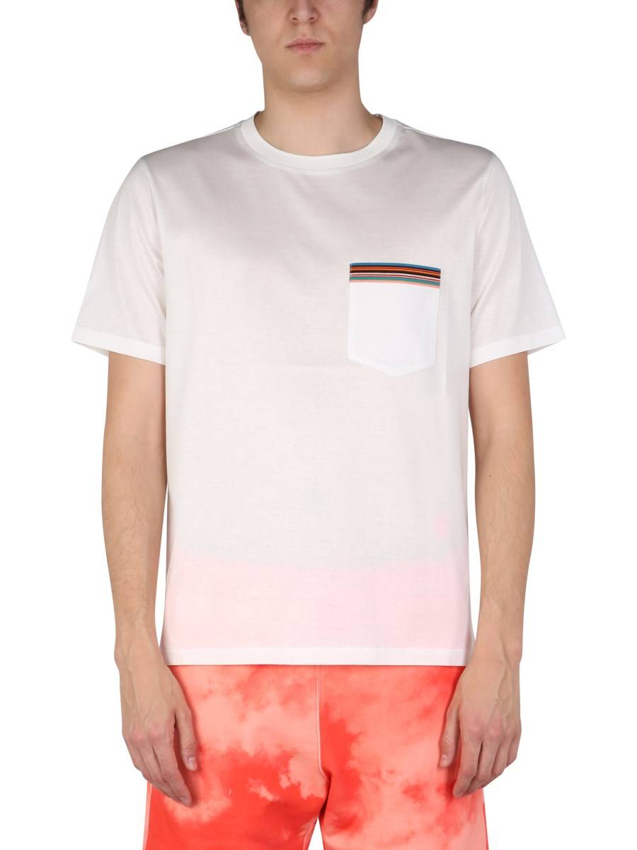 PAUL SMITH T-SHIRT SIGNATURE STRIPE IN COTONE