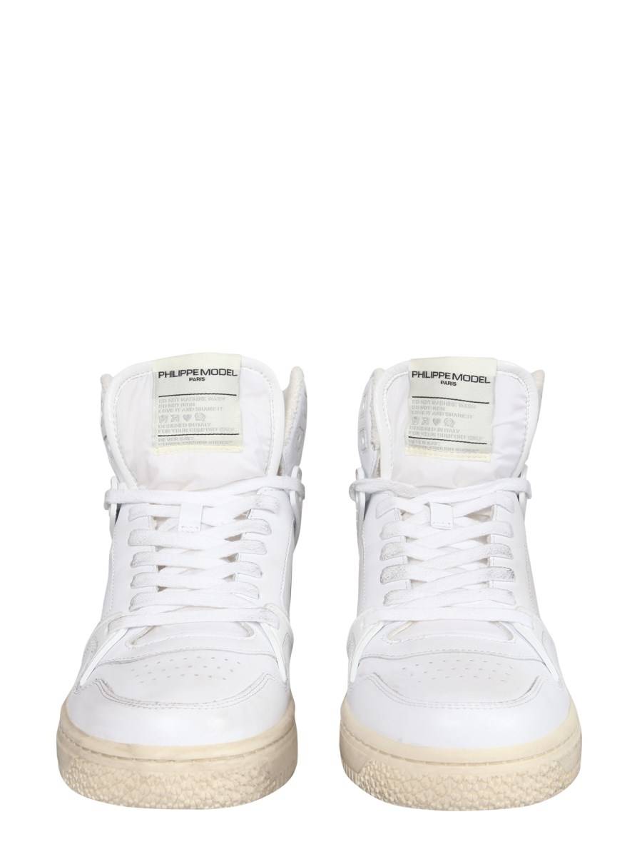PHILIPPE MODEL SNEAKER HIGH LA GRANDE IN PELLE
