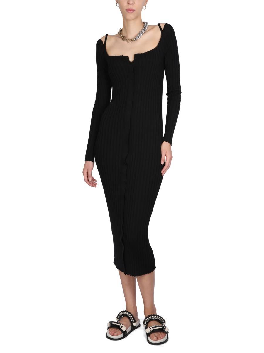 PHILOSOPHY DI LORENZO SERAFINI ABITO MIDI IN LANA