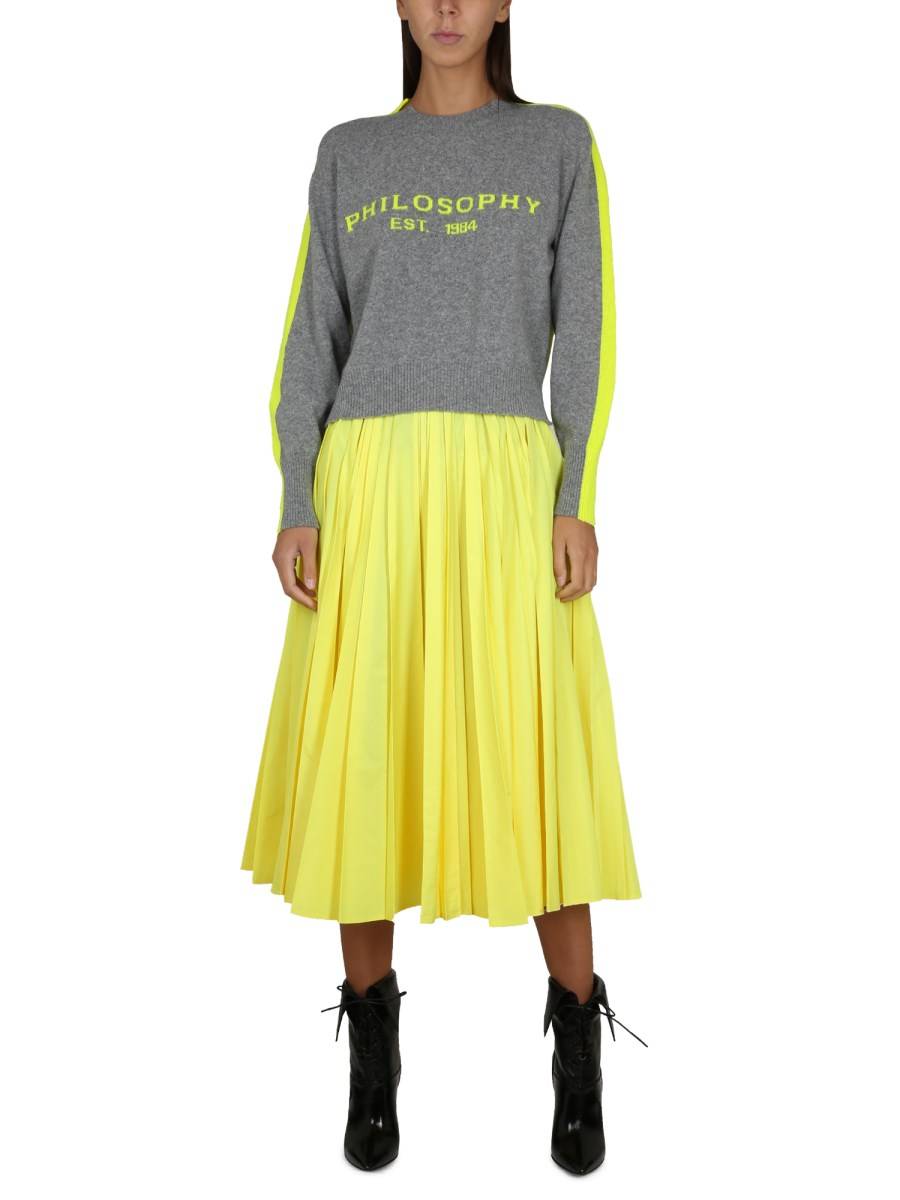 PHILOSOPHY DI LORENZO SERAFINI GONNA IN TAFFETA