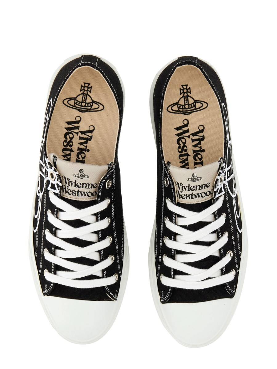 VIVIENNE WESTWOOD PLIMSOLL LOW TOP 2.0 IN CANVAS CON STAMPA ORB