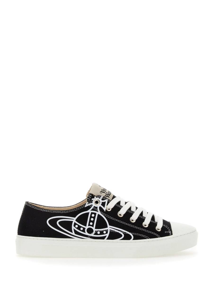 VIVIENNE WESTWOOD PLIMSOLL LOW TOP 2.0 IN CANVAS CON STAMPA ORB
