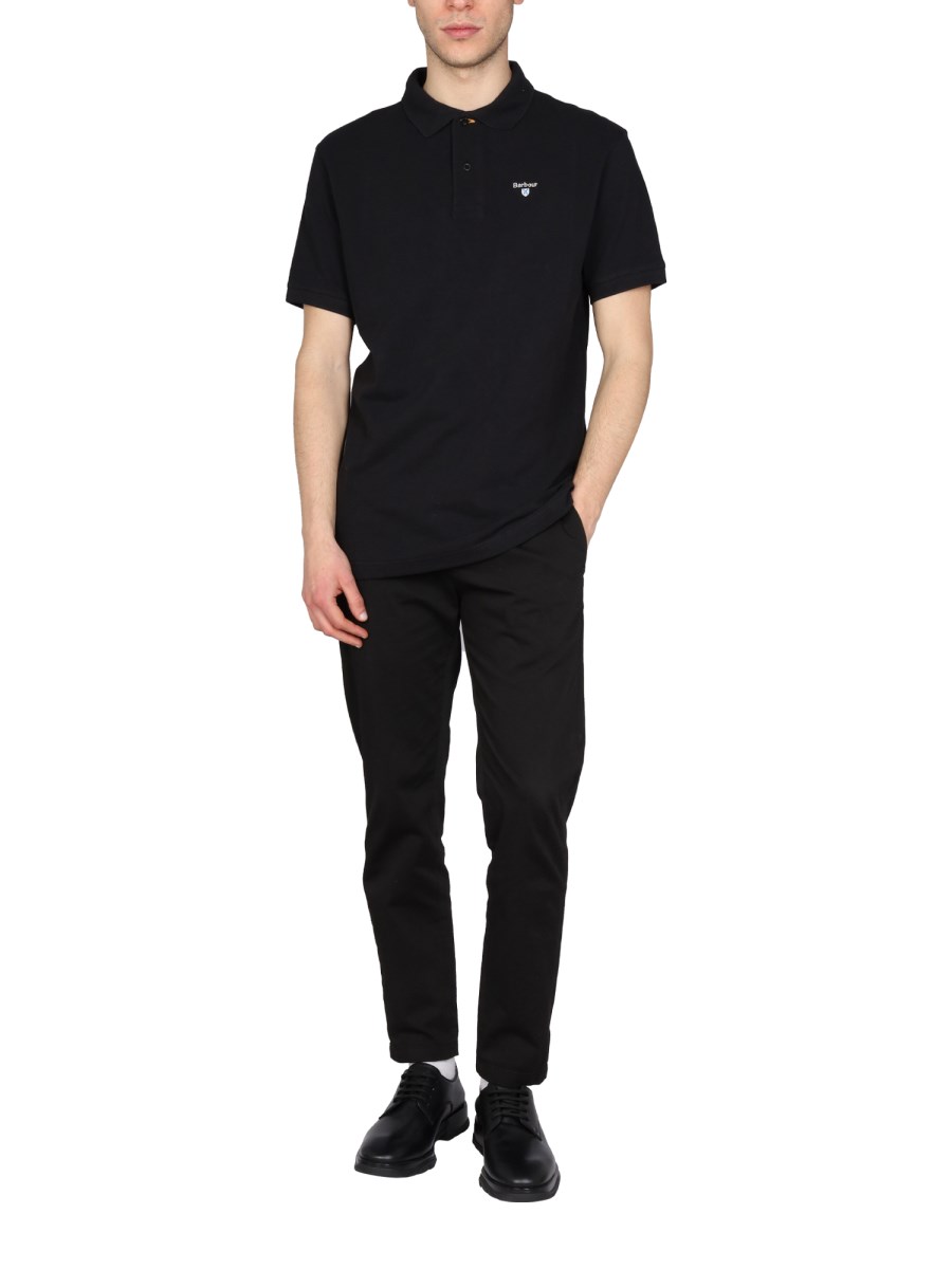 BARBOUR POLO REGULAR FIT IN COTONE CON LOGO RICAMATO
