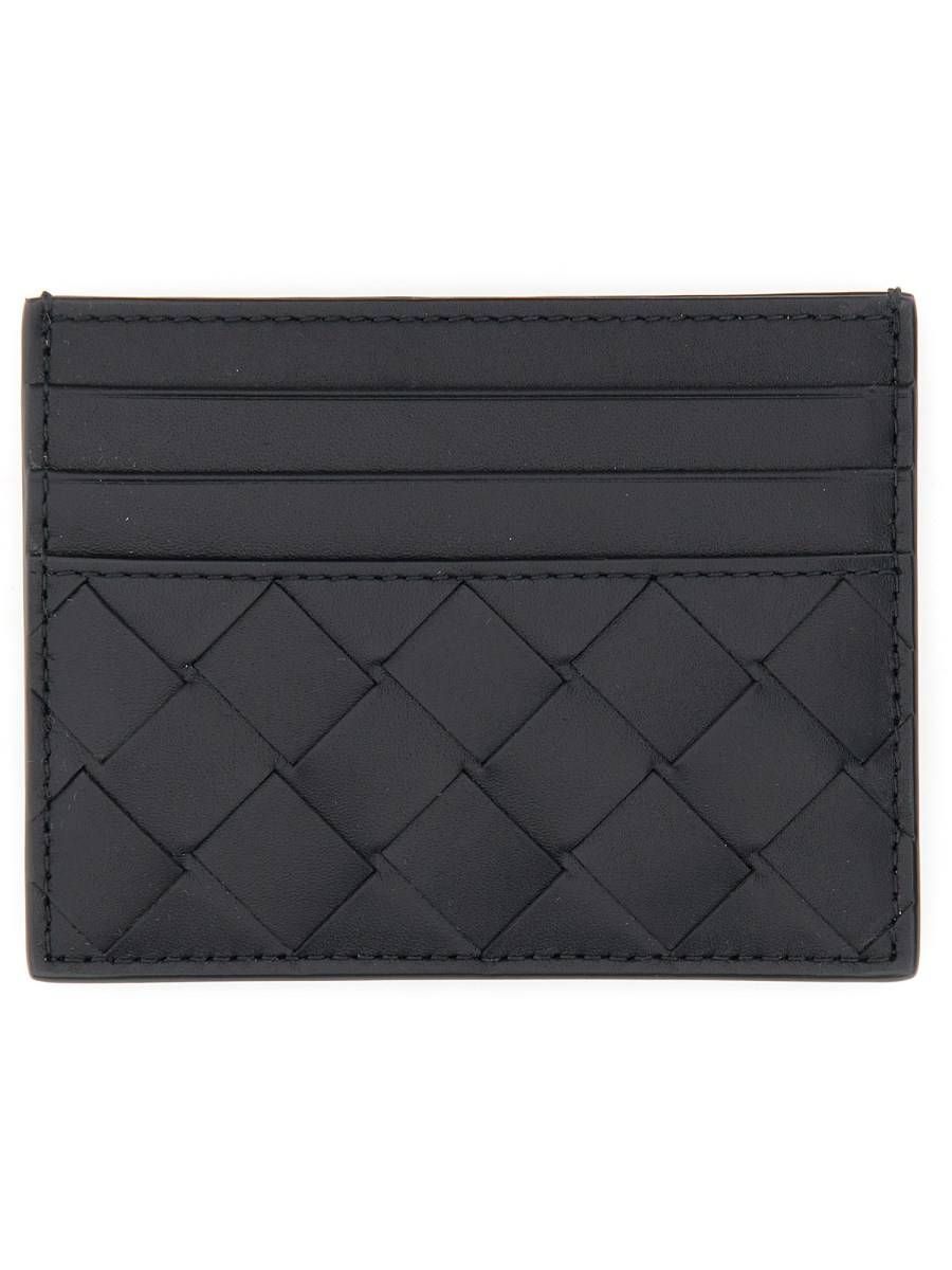 BOTTEGA VENETA PORTACARTE DI CREDITO IN PELLE CON MOTIVO INTRECCIATO