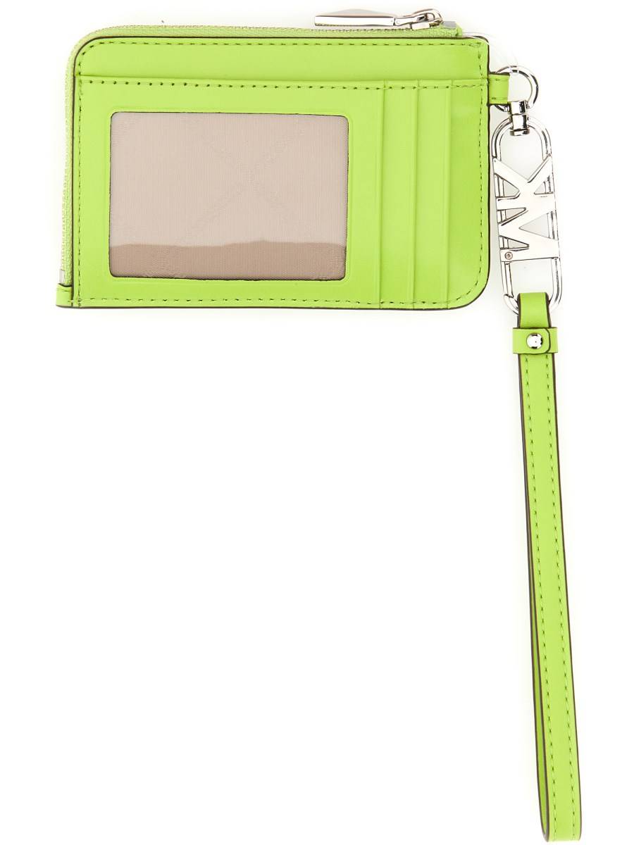 MICHAEL BY MICHAEL KORS PORTACARTE DI CREDITO IN PELLE STAMPA COCCODRILLO