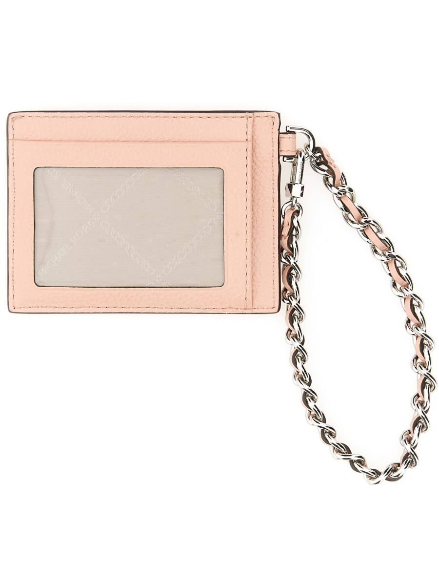 MICHAEL BY MICHAEL KORS PORTACARTE IN PELLE CON CATENA