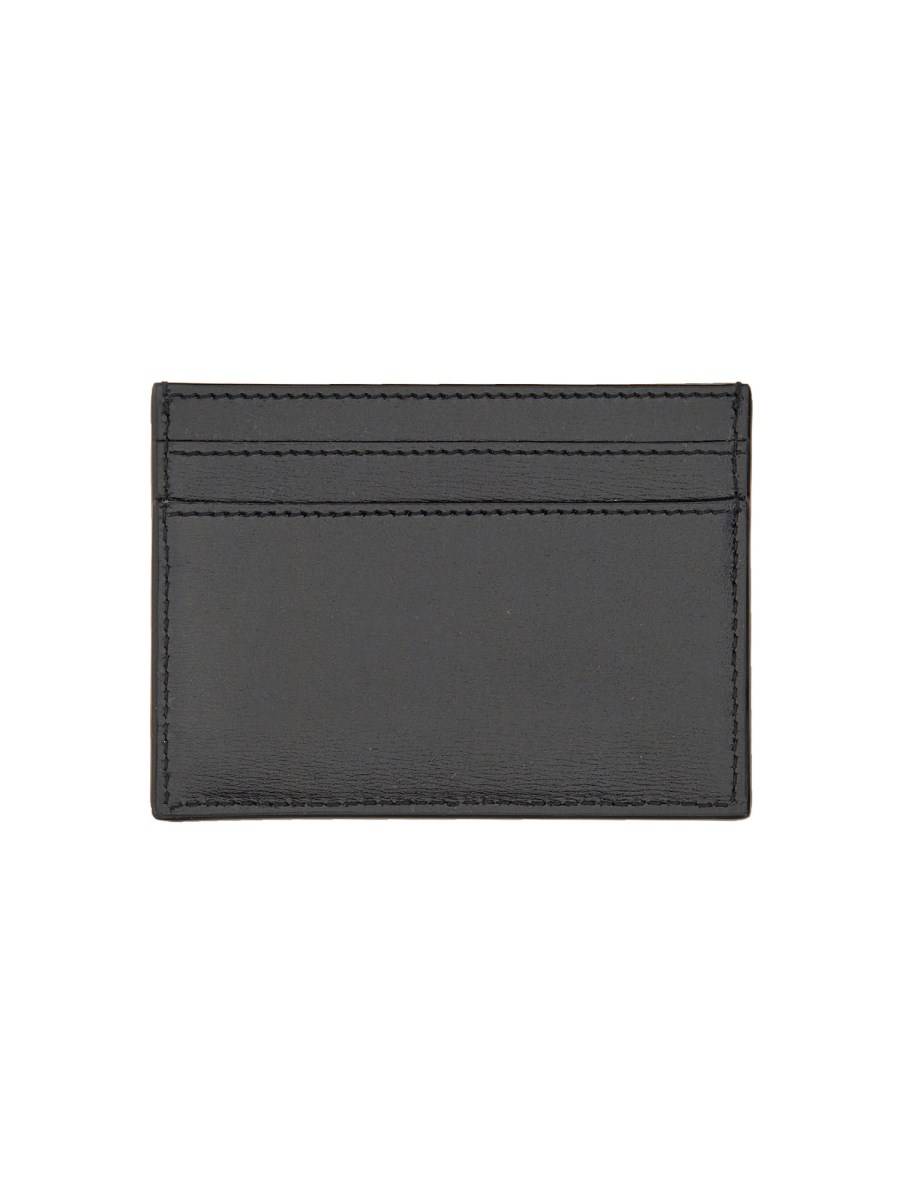 SAINT LAURENT PORTACARTE IN PELLE LUCIDA CON LOGO MONOGRAM