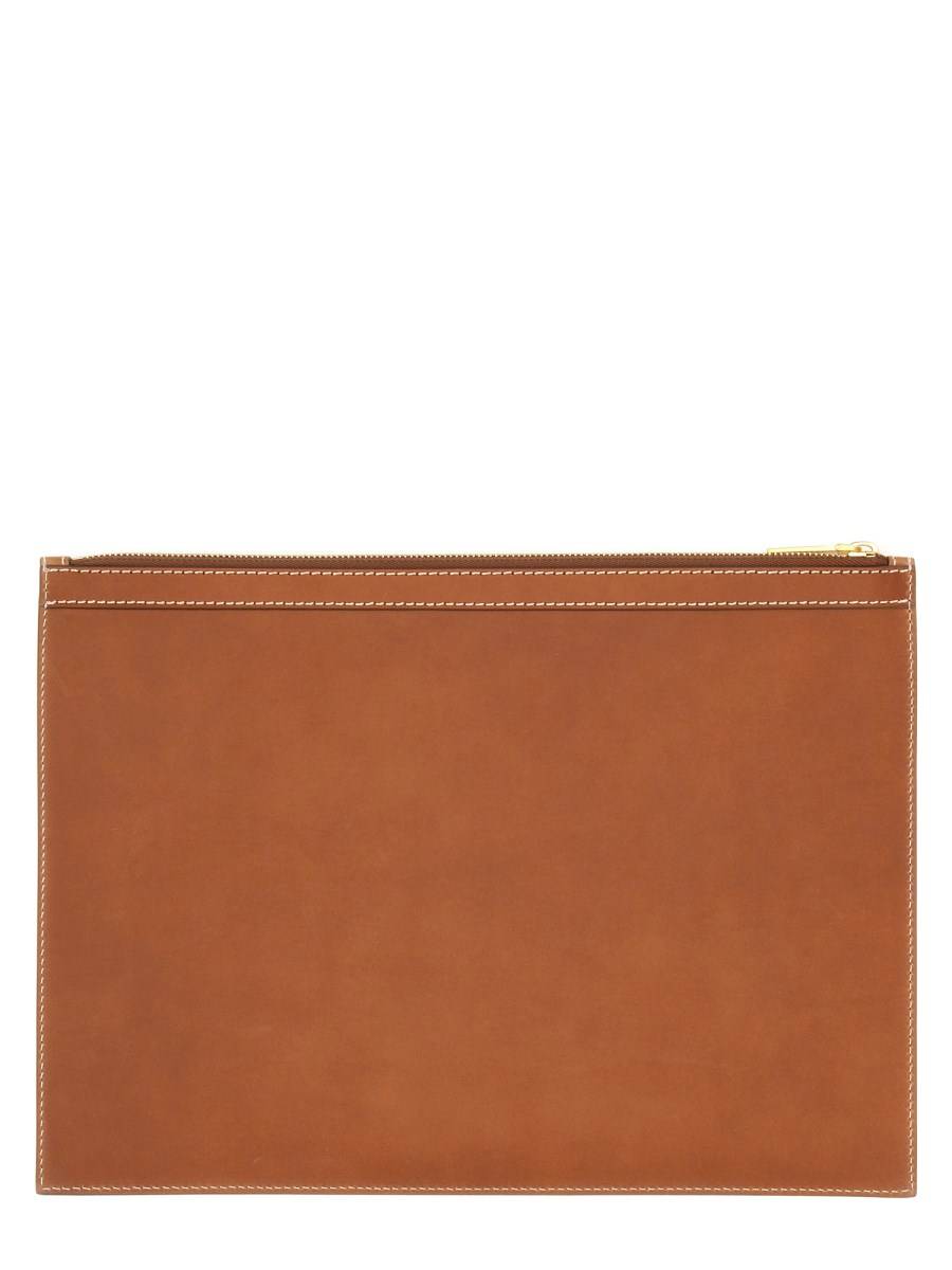 THOM BROWNE PORTADOCUMENTI MEDIUM IN PELLE PEBBLE GRAIN