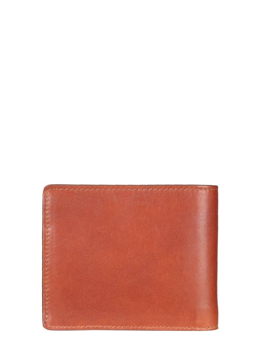 IL BISONTE PORTAFOGLIO BIFOLD IN PELLE CON LOGO LETTERING