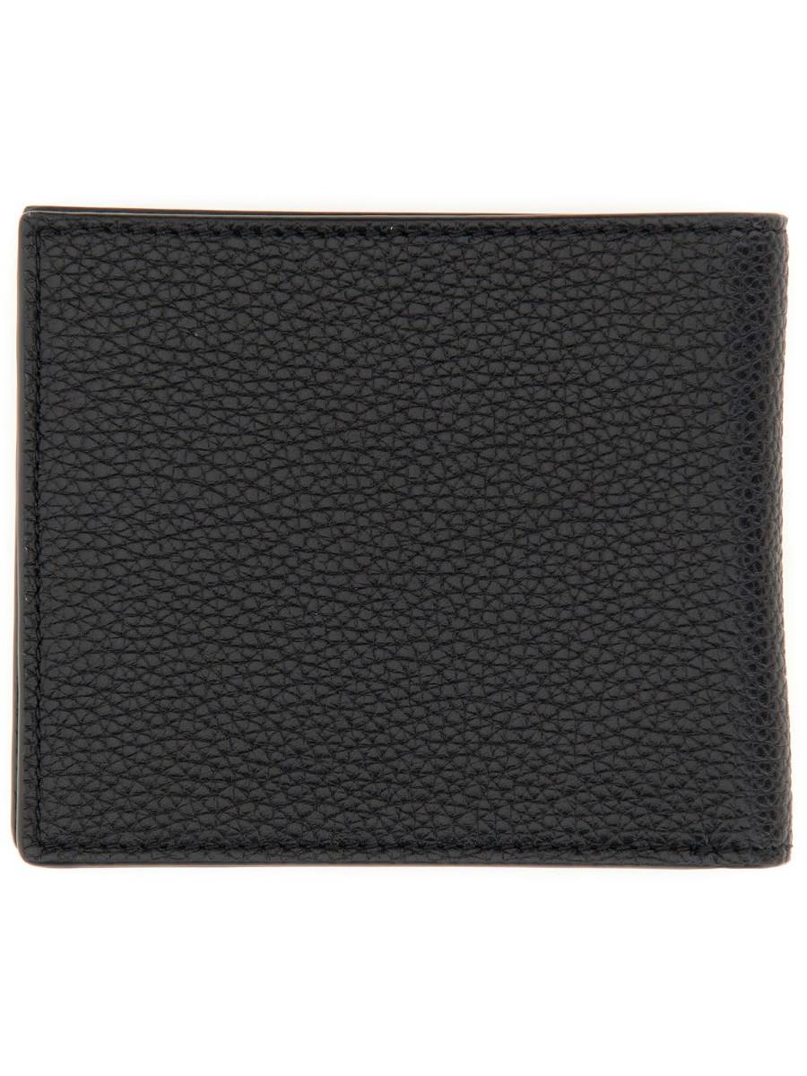 TOM FORD PORTAFOGLIO BIFOLD T LINE IN PELLE MARTELLATA