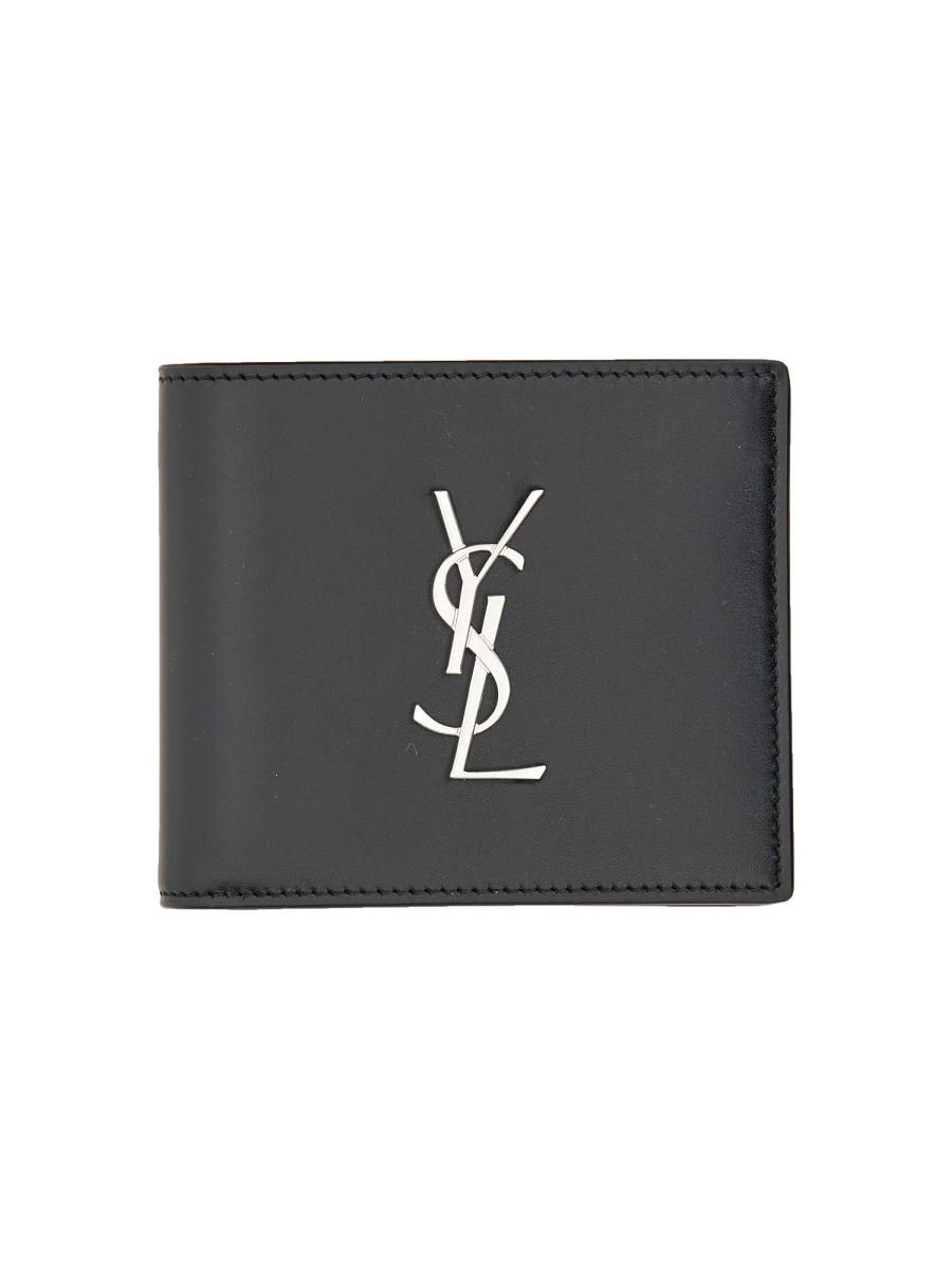 SAINT LAURENT PORTAFOGLIO CASSANDRE EAST/WEST IN PELLE CON LOGO