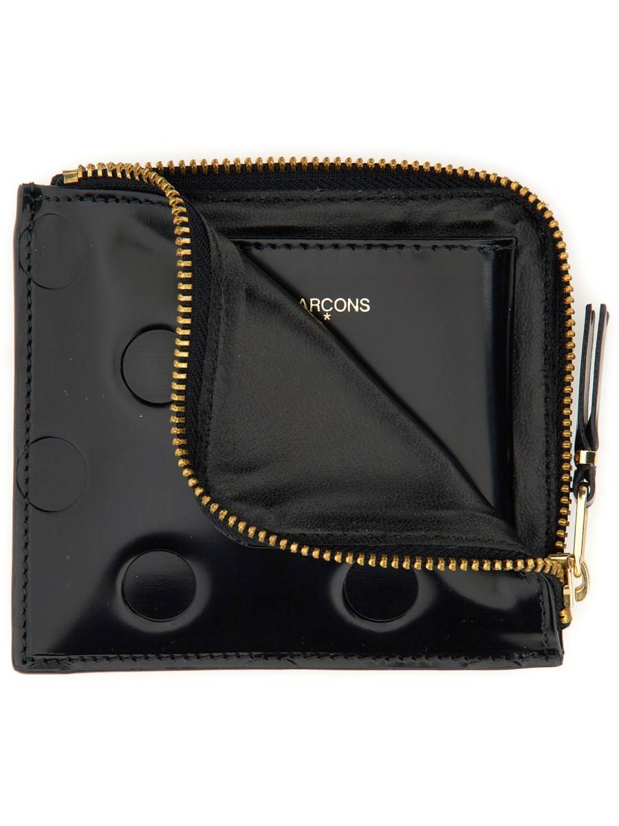 COMME DES GARCONS WALLET PORTAFOGLIO IN PELLE CON ZIP