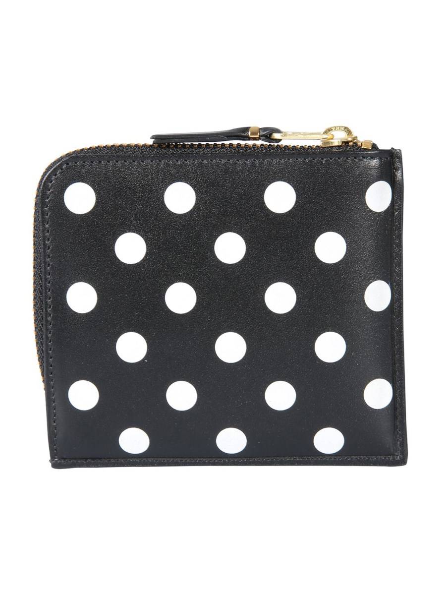 COMME DES GARCONS WALLET PORTAFOGLIO IN PELLE STAMPA POIS